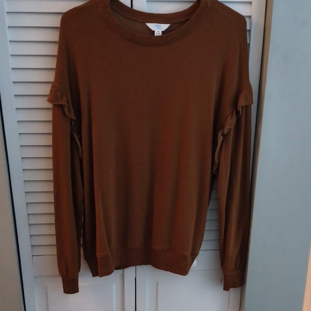 Time and Tru Brown Crew Neck Sweater